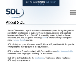 'libsdl.org' screenshot