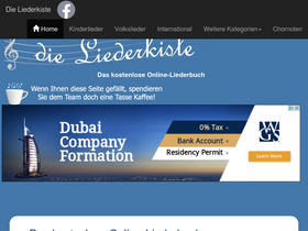 'liederkiste.com' screenshot
