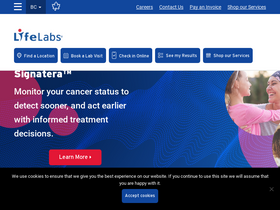 'lifelabs.com' screenshot