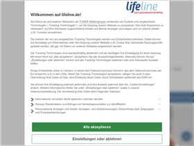 'lifeline.de' screenshot