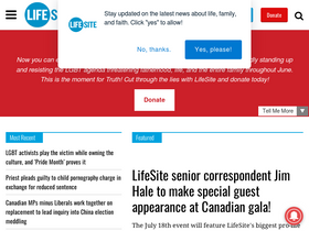'lifesitenews.com' screenshot