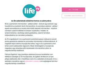 'lifetv.hu' screenshot