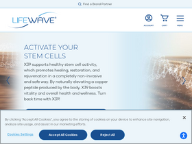 'lifewave.com' screenshot