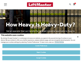 'liftmaster.com' screenshot