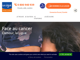 'ligue-cancer.net' screenshot