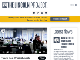 'lincolnproject.us' screenshot
