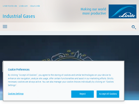 'linde-gas.com' screenshot