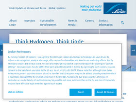 'linde.com' screenshot