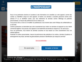 'lindependant.fr' screenshot