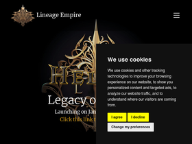 Lineage-empire.com website image