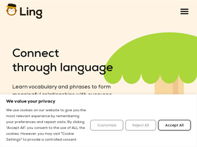 'ling-app.com' screenshot