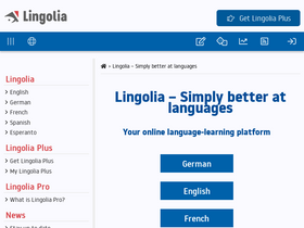 'lingolia.com' screenshot