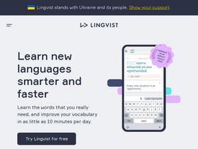 'lingvist.com' screenshot