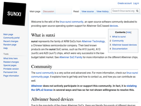 'linux-sunxi.org' screenshot