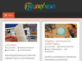 'linuxnews.de' screenshot