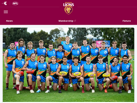 'lions.com.au' screenshot
