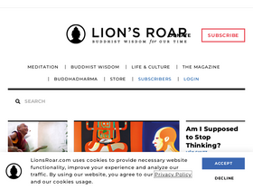 'lionsroar.com' screenshot
