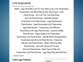 'lirik-terjemahan.com' screenshot