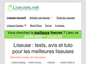 'liseuses.net' screenshot