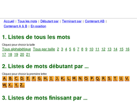 'listesdemots.net' screenshot