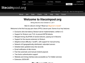 'litecoinpool.org' screenshot