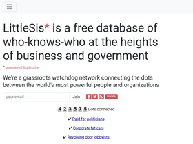 'littlesis.org' screenshot