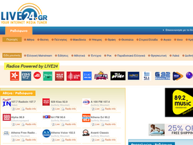 'live24.gr' screenshot