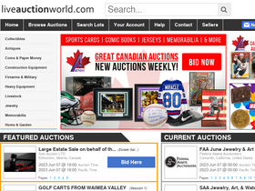 'liveauctionworld.com' screenshot