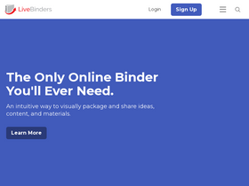 'livebinders.com' screenshot