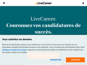 'livecareer.fr' screenshot