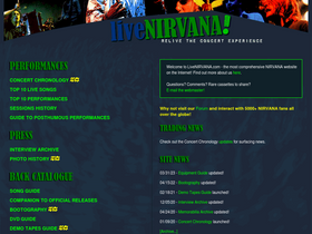 'livenirvana.com' screenshot