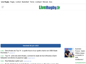 'liverugby.fr' screenshot