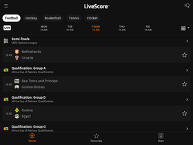 'livescore.com' screenshot