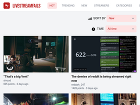 'livestreamfails.com' screenshot