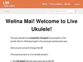 'liveukulele.com' screenshot