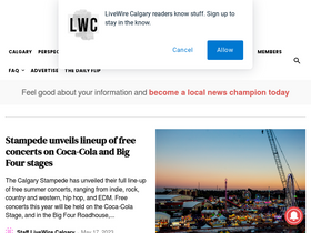 'livewirecalgary.com' screenshot