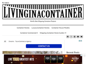 'livinginacontainer.com' screenshot