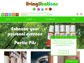 'livinglibations.com' screenshot