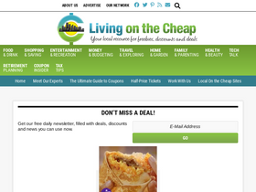 'livingonthecheap.com' screenshot