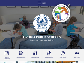 'livoniapublicschools.org' screenshot