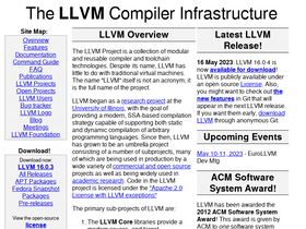 'llvm.org' screenshot