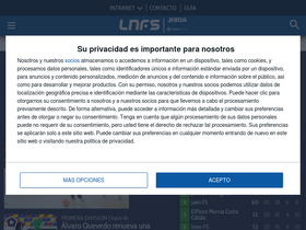 'lnfs.es' screenshot