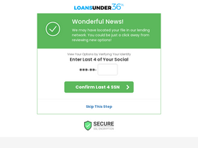'loansunder36.com' screenshot