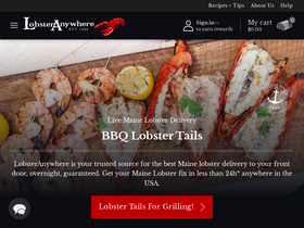 'lobsteranywhere.com' screenshot