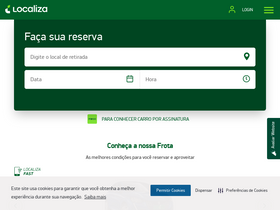 'localiza.com' screenshot