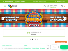 'lojascacula.com.br' screenshot
