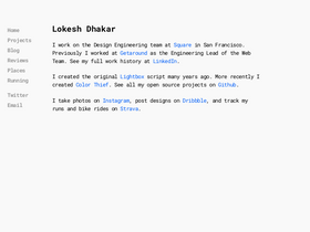 'lokeshdhakar.com' screenshot