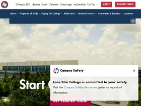 'lonestar.edu' screenshot