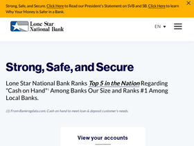 'lonestarnationalbank.com' screenshot