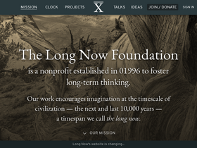 'longnow.org' screenshot